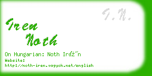 iren noth business card